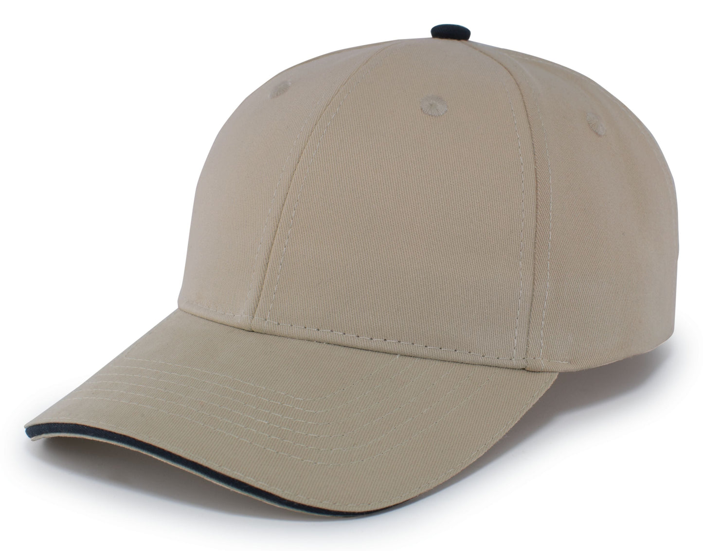 PACIFIC HEADWEAR - BRUSHED TWILL CAP WITH SANDWICH BILL - 121C