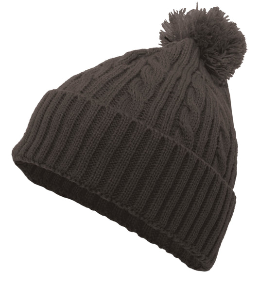 PACIFIC HEADWEAR - CABLE KNIT POM-POM BEANIE - 643K
