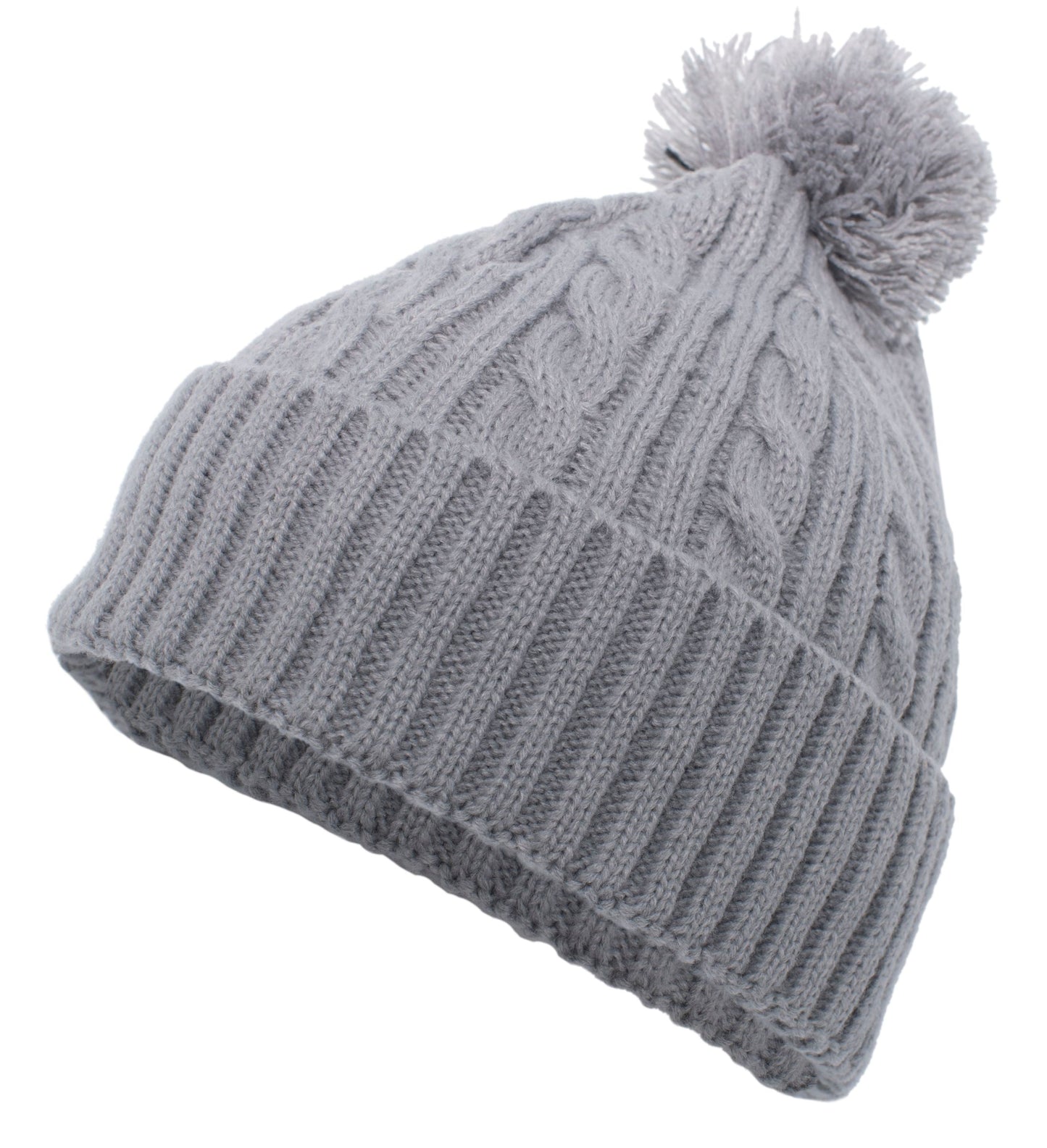 PACIFIC HEADWEAR - CABLE KNIT POM-POM BEANIE - 643K