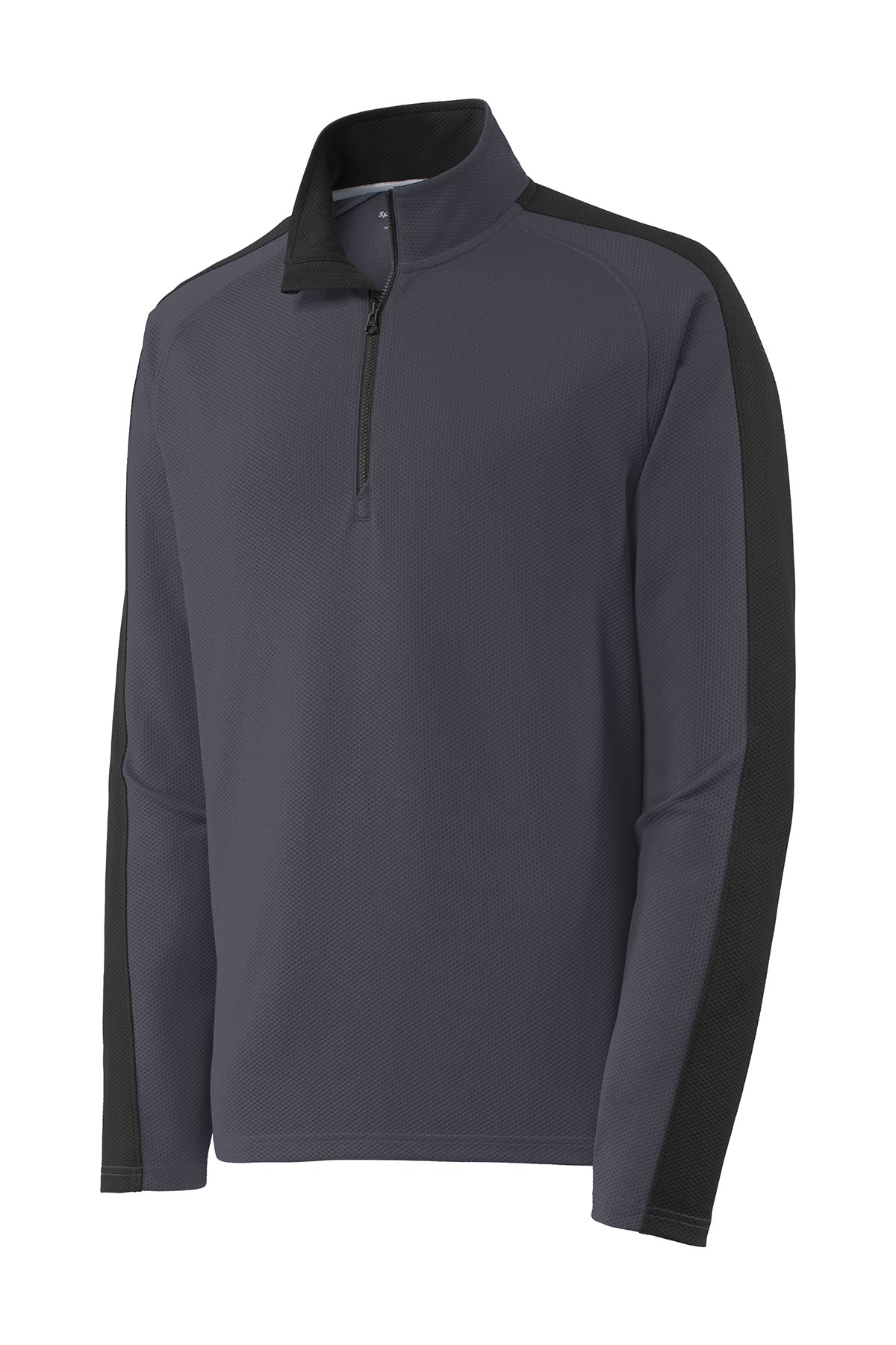 Sport-Tek® Sport-Wick® Textured Colorblock 1/4-Zip Pullover