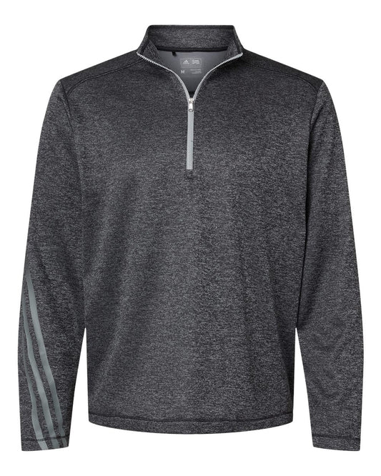 Adidas - Brushed Terry Heathered Quarter-Zip Pullover - A284