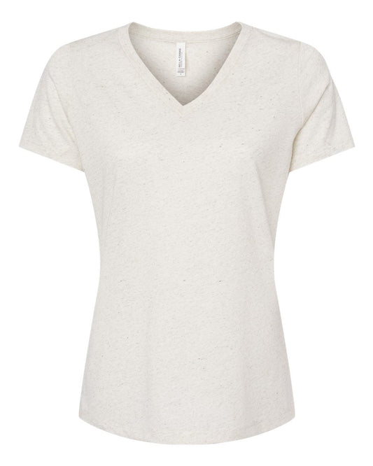 BELLA + CANVAS - Women's Relaxed Triblend Short Sleeve V-Neck Tee - 6415