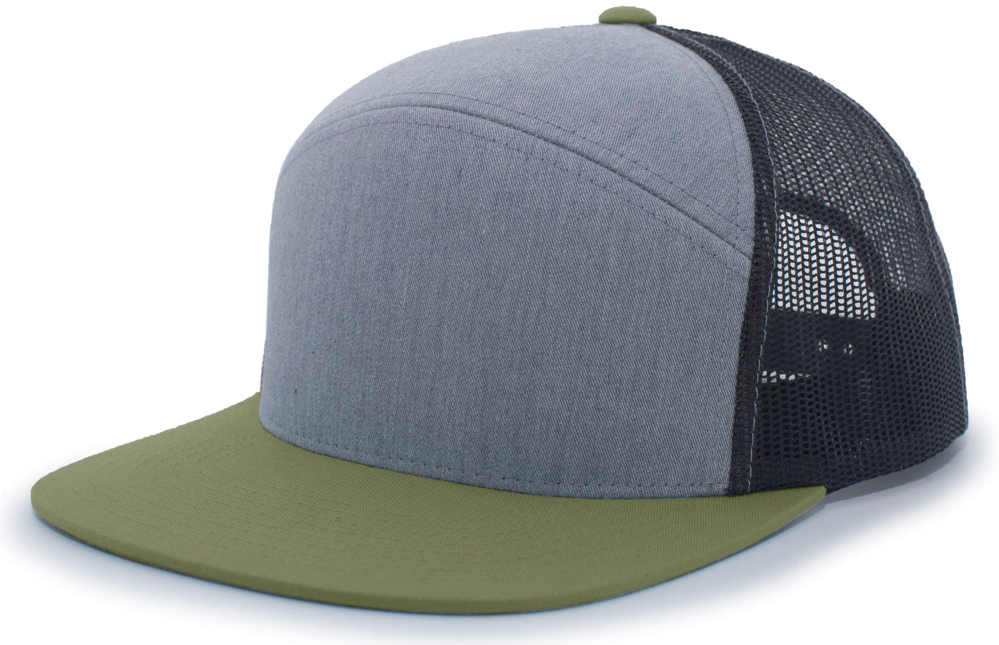 PACIFIC HEADWEAR - 6-PANEL ARCH TRUCKER SNAPBACK CAP - P787