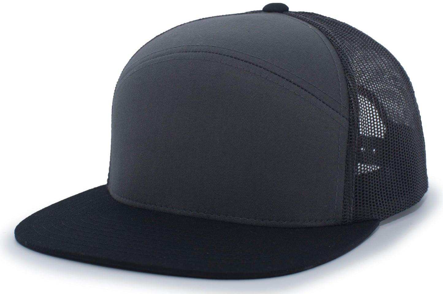 PACIFIC HEADWEAR - 6-PANEL ARCH TRUCKER SNAPBACK CAP - P787