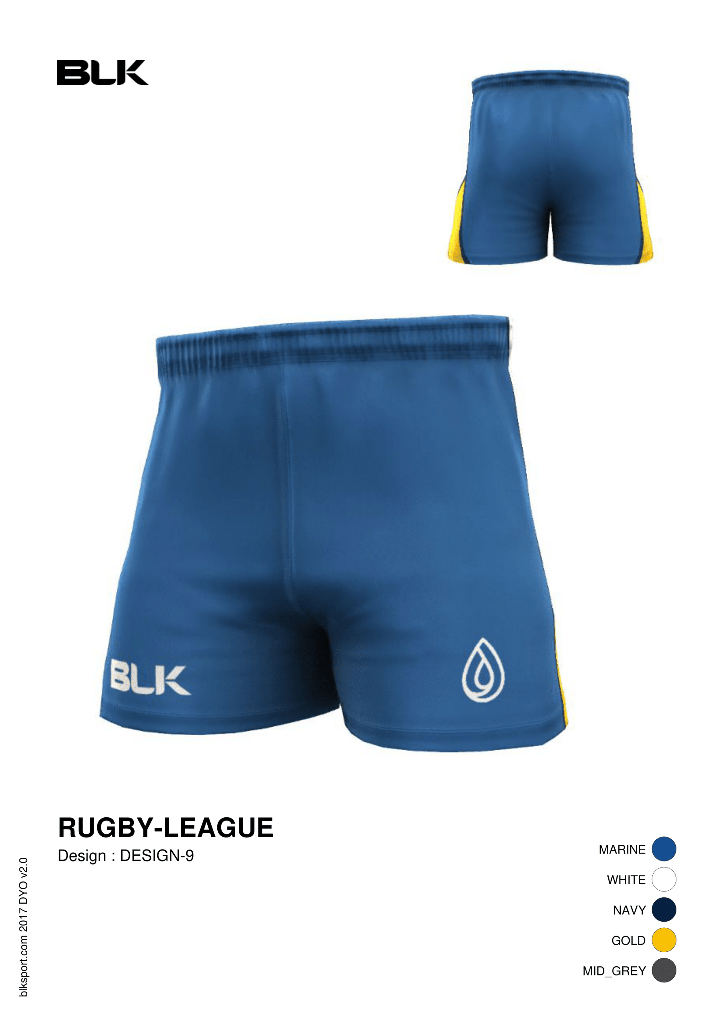 BLK - Junior Rugby Short